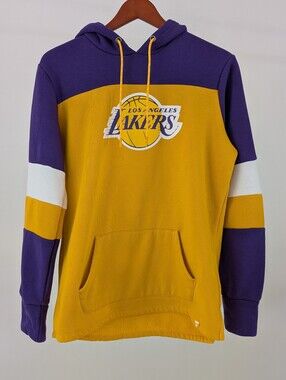Fanatics Women's L Los Angeles Lakers Purple and Yellow Pullover Hoodie